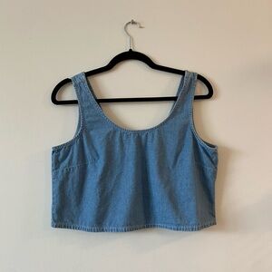 BDG Cropped Denim Tank - Small (Oversized)